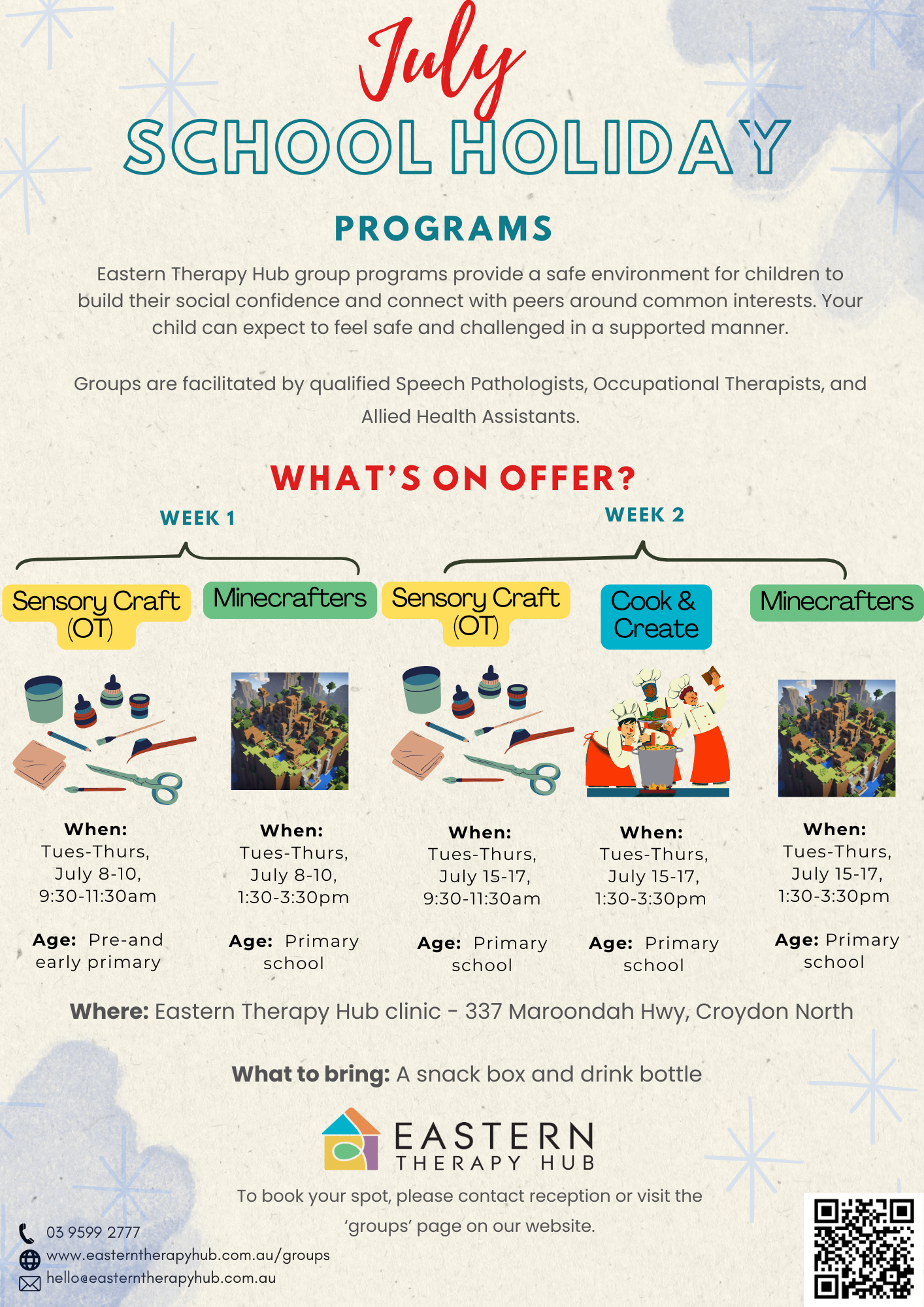 July 2025 - School Holiday Program