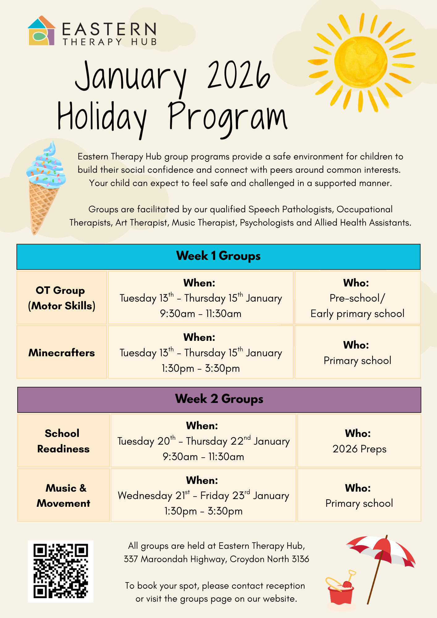 January 2026 Holiday Program