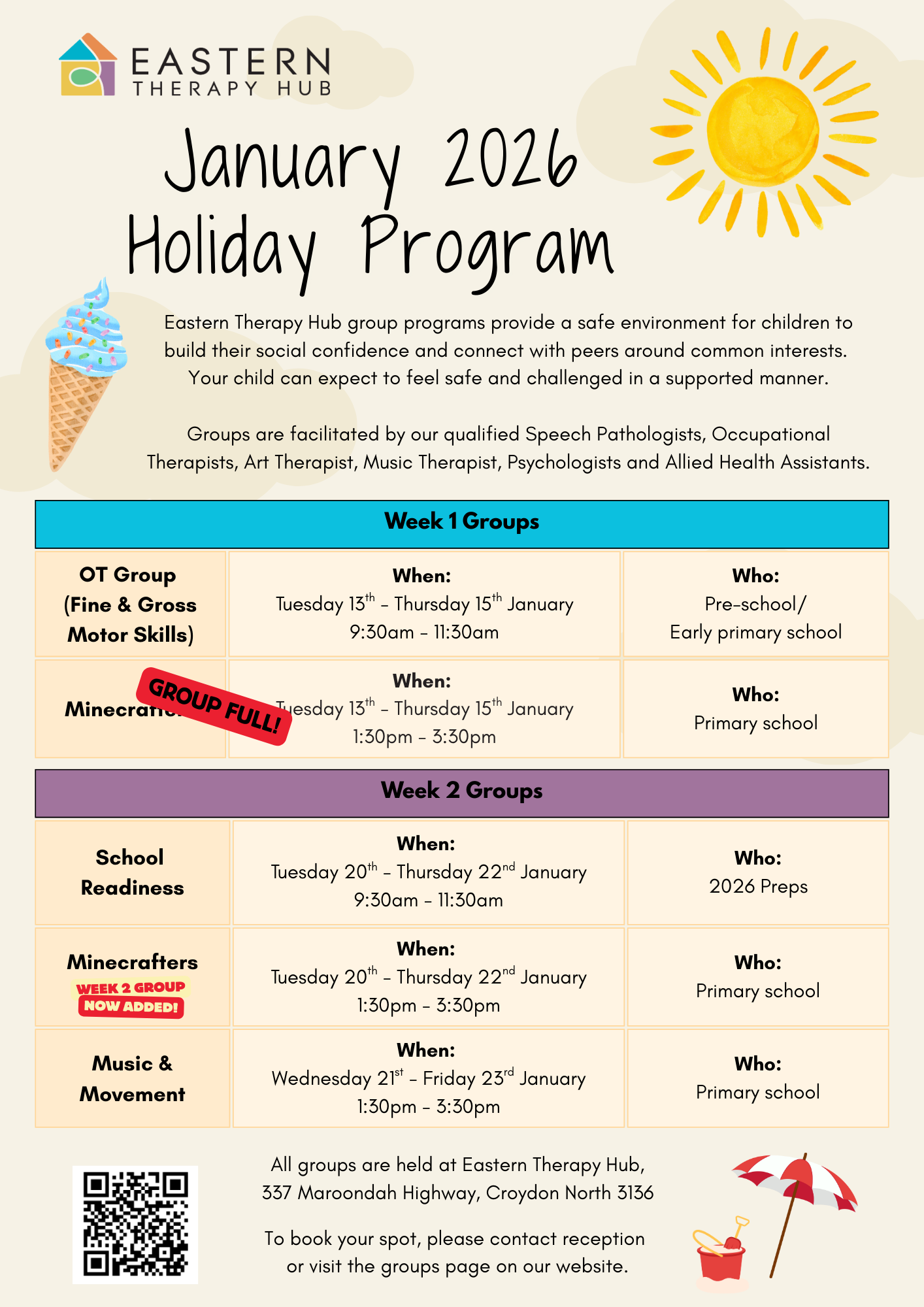 January 2026 Holiday Program