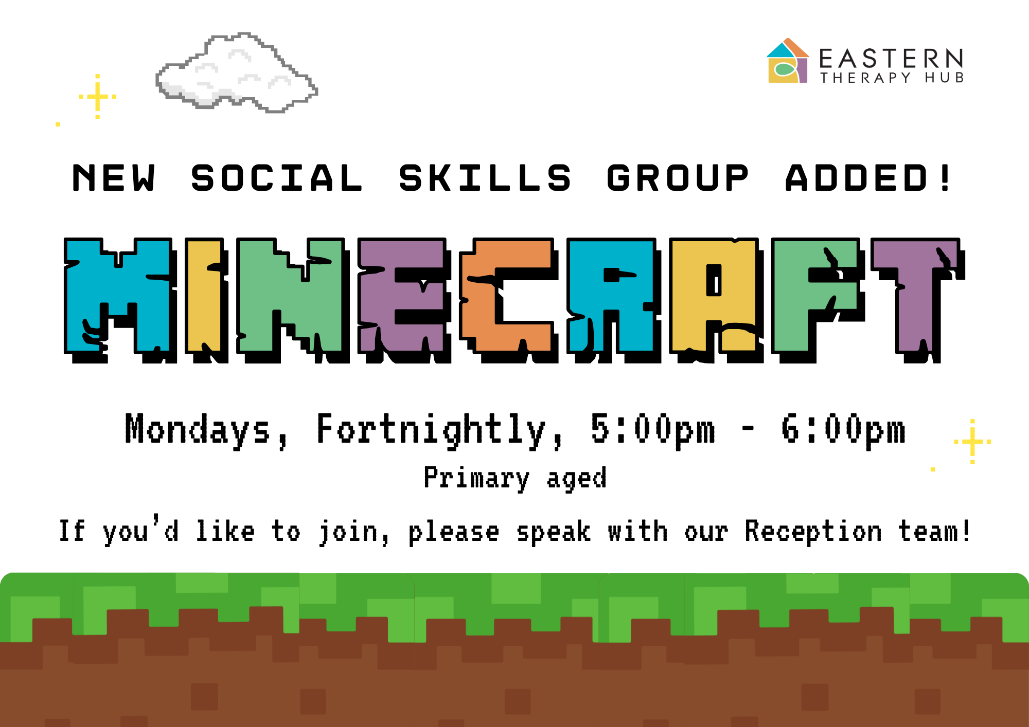 New Minecraft group Mondays 500pm