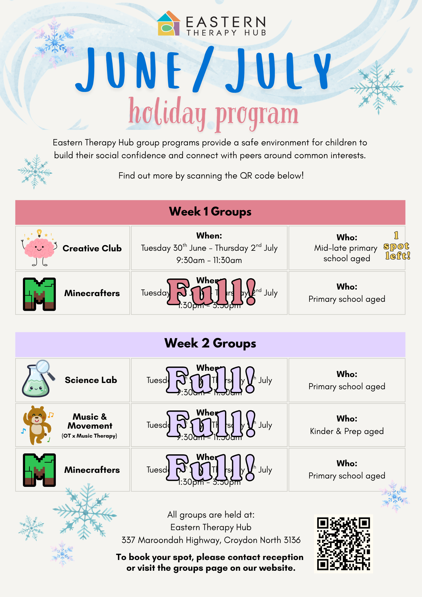 JuneJuly 2026 - Holiday Program (Flyer (A4 25th June)